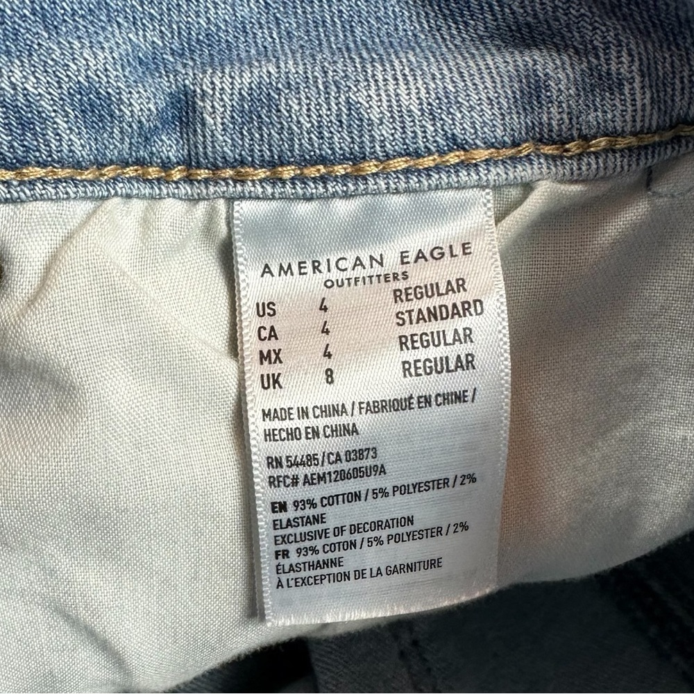 AMERICAN EAGLE: Women's Light Blue High-Waisted A-Line Denim Skirt -Size 4 - Picture 8 of 11